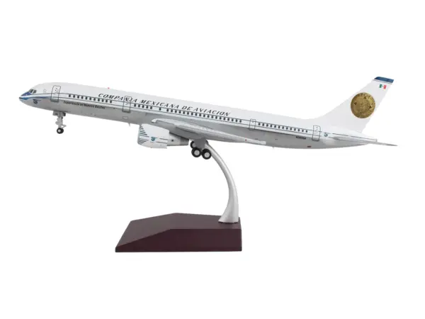 Boeing 757-200 Commercial Aircraft "Mexicana Retro Livery" (N380RM) White with Tail Graphics "Gemini 200" Series 1/200 Diecast Model Airplane by GeminiJets #2