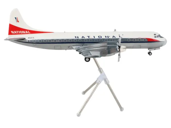 Lockheed L-188 Electra Commercial Aircraft "National Airlines" (N5017K) White and Gray "Gemini 200" Series 1/200 Diecast Model Airplane by GeminiJets #3