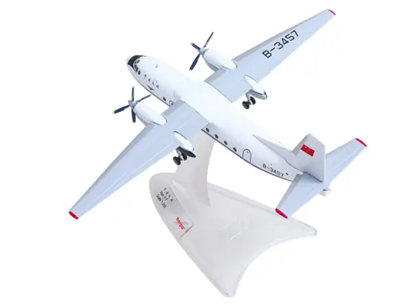 Xian Y-7 Commercial Aircraft "CAAC Airlines" (B-3457) White with Blue Stripes 1/200 Diecast Model by Herpa #3