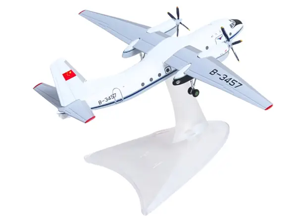 Xian Y-7 Commercial Aircraft "CAAC Airlines" (B-3457) White with Blue Stripes 1/200 Diecast Model by Herpa #4