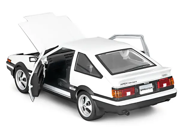 Toyota Sprinter Trueno AE86 RHD (Right Hand Drive) White with Black Stripes "Special Edition" Series 1/24 Diecast Model Car by Maisto #3