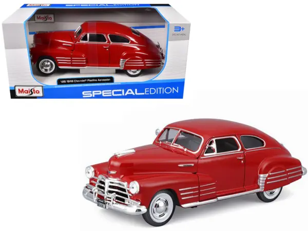 1948 Chevrolet Fleetline Aerosedan Red "Special Edition" Series 1/25 Diecast Model Car by Maisto #1