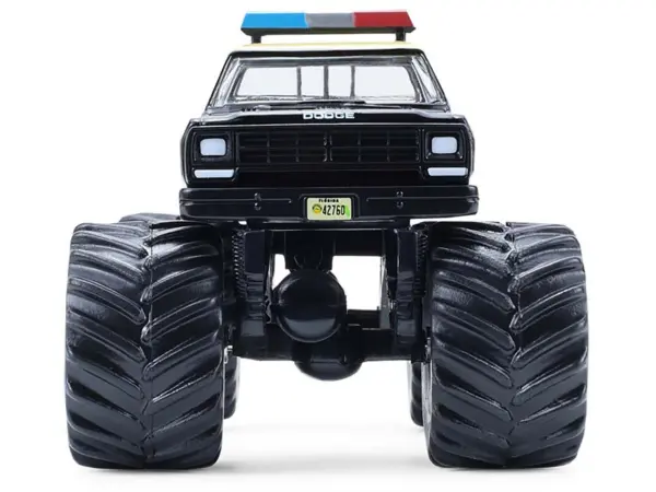 1983 Dodge Ram W350 Monster Truck "Florida Highway Patrol" Black with Cream Top and Stripes "Kings of Crunch - Hot Pursuit" Special Edition 1/64 Diecast Model Car by Greenlight #4