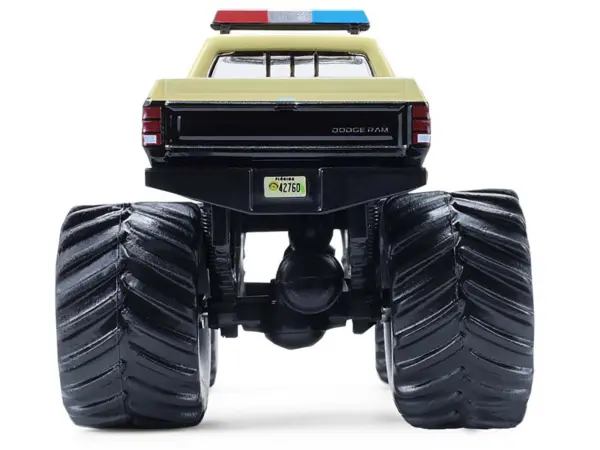 1983 Dodge Ram W350 Monster Truck "Florida Highway Patrol" Black with Cream Top and Stripes "Kings of Crunch - Hot Pursuit" Special Edition 1/64 Diecast Model Car by Greenlight #5
