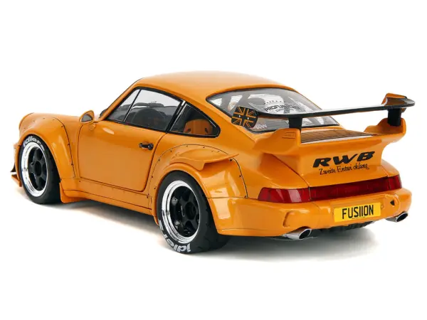 RWB Bodykit "Hibiki" Orange Metallic "Pink Slips" Series 1/18 Diecast Model Car by Jada #5