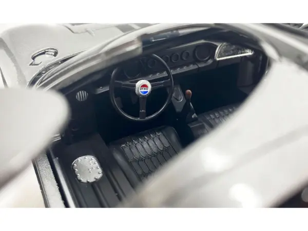 1966 Ford GT-40 MKII #F85 Silver Metallic with Black Stripes 1/18 Diecast Model Car by ACME #3