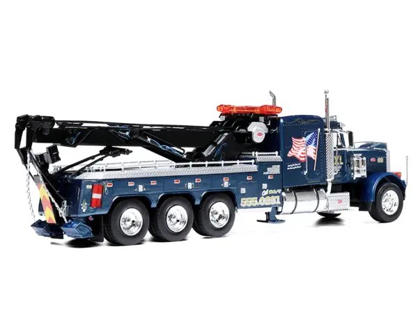 1980 Peterbilt 359 Wrecker Tow Truck "XXL Towing and Recovery" Blue Metallic with Graphics 1/43 Diecast Model by IXO Models #3