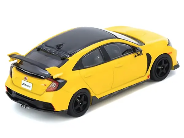 Honda Civic Type R (FK8) RHD (Right Hand Drive) Yellow with Black Top 1/64 Diecast Model Car by Inno Models #2