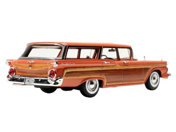 1959 Ford Country Squire Rose with Woodgrain Sides and Green Interior Limited Edition to 200 pieces Worldwide 1/43 Model Car by Goldvarg Collection #2