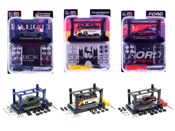 Model Kit 3 piece Car Set Release 81 Limited Edition to 9600 pieces Worldwide 1/64 Diecast Model Cars by M2 Machines #1