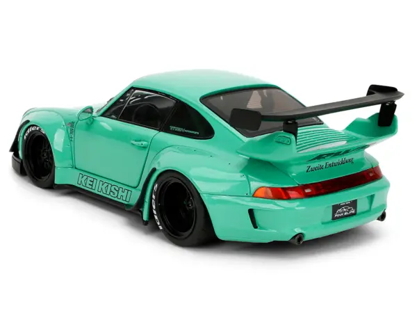 RWB Body Kit "Kei Kishi" Light Blue "Pink Slips" Series 1/18 Diecast Model Car by Jada #4