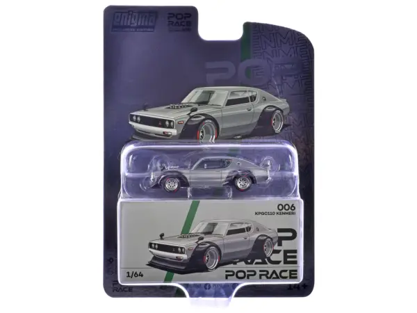 Skyline KPGC110 "Kenmeri" RHD (Right Hand Drive) Raw Metal "Enigma Exclusive Edition" 1/64 Diecast Model Car by Pop Race #3