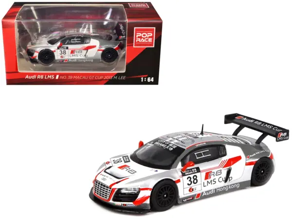 Audi R8 LMS #38 Marchy Lee "Macau GT Cup" (2013) 1/64 Diecast Model Car by Pop Race #1