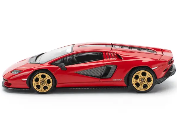 Lamborghini Countach LPI 800-4 Red with Carbon Accents 1/64 Diecast Model Car by Pop Race #2