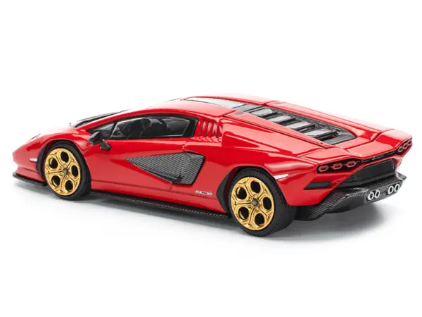 Lamborghini Countach LPI 800-4 Red with Carbon Accents 1/64 Diecast Model Car by Pop Race #4