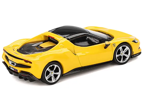 Ferrari 296 GTB Giallo Modena Yellow with Black Top 1/64 Diecast Model Car by BBR #3