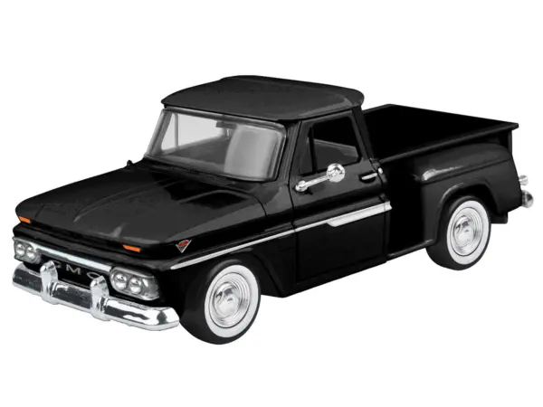 1966 GMC C1000 Fenderside Pickup Truck Black "Timeless Legends" Series 1/24 Diecast Model Car by Motormax #2