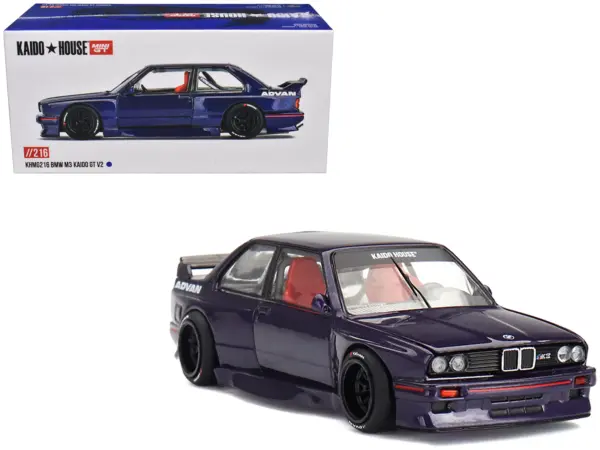 BMW M3 "Kaido GT V2" Purple Metallic (Designed by Jun Imai) "Kaido House" Special 1/64 Diecast Model Car by Mini GT #1