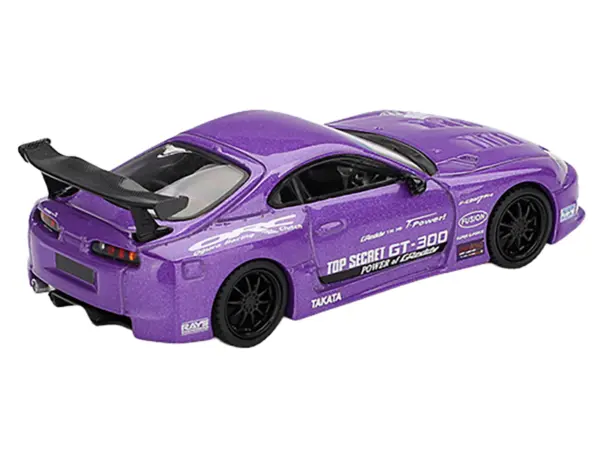Toyota Supra (A80) "Top Secret GT-300" Top Secret Purple Metallic with Graphics Limited Edition 1/64 Diecast Model Car by Mini GT #3