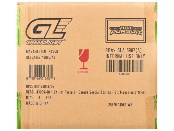 "Hot Pursuit - Canada Special Edition" Set of 6 Police Cars 1/64 Diecast Model Cars by Greenlight #3