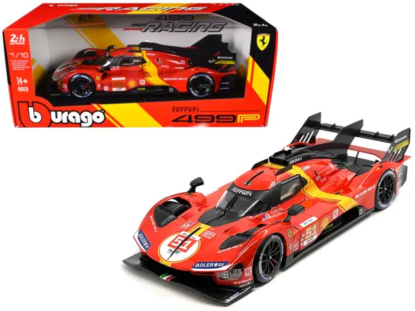 Ferrari 499P #51 James Calado - Antonio Giovinazzi - Alessandro Pier Guidi "Ferrari AF Corse" Winner "24 Hours of Le Mans" (2023) "Racing" Series 1/18 Diecast Model Car by Bburago #1