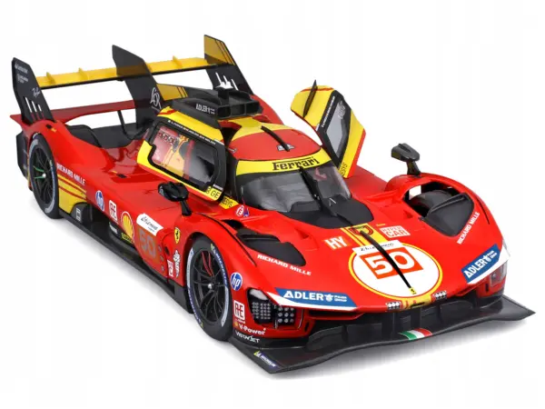 Ferrari 499P #50 Antonio Fuoco - Miguel Molina - Nicklas Nielsen "Ferrari AF Corse" Winner "24 Hours of Le Mans" (2024) "Racing" Series 1/18 Diecast Model Car by Bburago #2