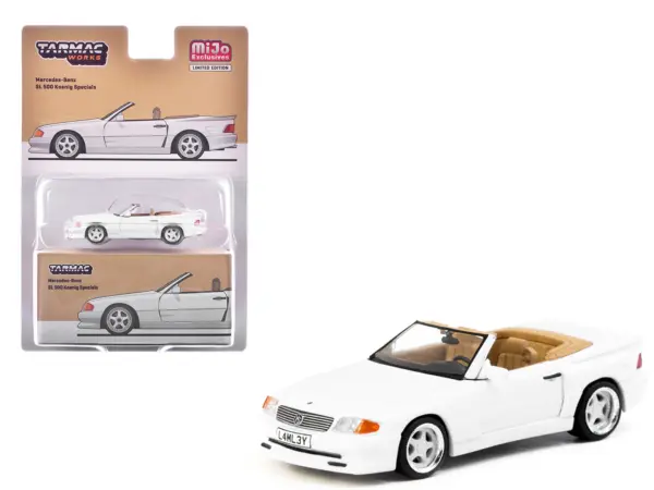 Mercedes-Benz SL 500 Koenig Specials Convertible White "Global64" Series 1/64 Diecast Model by Tarmac Works #1