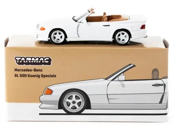 Mercedes-Benz SL 500 Koenig Specials Convertible White "Global64" Series 1/64 Diecast Model by Tarmac Works #3