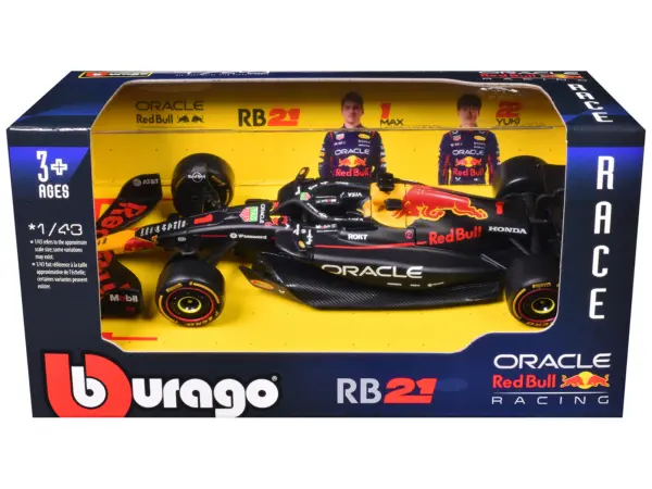 Red Bull Racing RB21 #1 Max Verstappen "Oracle" Formula One F1 World Championship (2025) "Race" Series 1/43 Diecast Model Car by Bburago #3