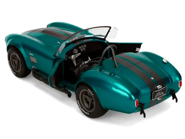 Shelby Cobra 427 MKII Teal Metallic with Gray Stripes "Pink Slips" Series 1/18 Diecast Model Car by Jada #4