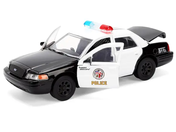 Ford Crown Victoria "LAPD (Los Angeles Police Department) Black and White "The Fast and the Furious" (2001) Movie "Fast & Furious" Series 1/32 Diecast Model Car by Jada #2