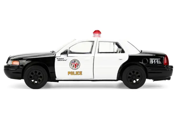 Ford Crown Victoria "LAPD (Los Angeles Police Department) Black and White "The Fast and the Furious" (2001) Movie "Fast & Furious" Series 1/32 Diecast Model Car by Jada #3