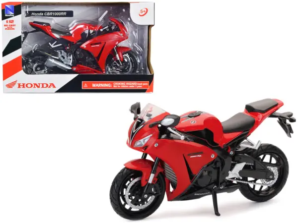 Honda CBR 1000RR Motorcycle Red and Black 1/12 Diecast Model by New Ray #1