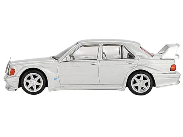 Mercedes-Benz 190E 2.5-16 Evolution II Astral Silver Metallic Limited Edition 1/64 Diecast Model Car by Mini GT #2