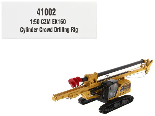 CZM EK160 Cylinder Crowd Drilling Rig Yellow "High Line" Series 1/50 Diecast Model by Diecast Masters #1