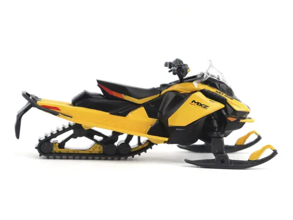 Ski-Doo MXZ Blizzard (Trail Segment) Neo Yellow and Ski-Doo MXZ 120cc (Kid's Model) Neo Yellow Set of 2 Snowmobiles 1/32 Diecast Models by BRP Models #4