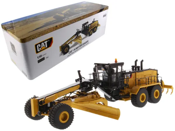 CAT Caterpillar 24 Motor Grader with Operator High Line Series 1/50 Diecast Model by Diecast Masters #1