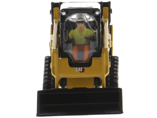 CAT Caterpillar 259D3 Compact Track Loader with Work Tools and Operator Yellow "High Line Series" 1/50 Diecast Model by Diecast Masters #4