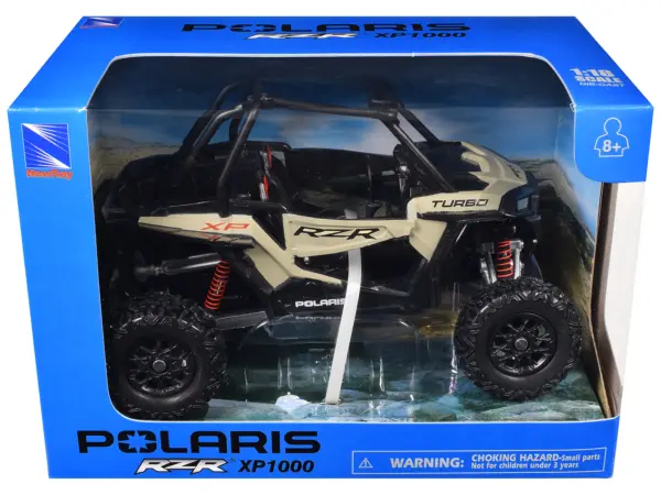 Polaris RZR XP 1000 Dune Buggy Sand Metallic 1/18 Diecast Model by New Ray #3