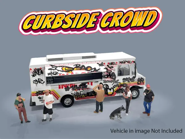 "Curbside Crowd" 6 piece Diecast Figure Set (6 Figures) Limited Edition for 1/64 Scale Models by American Diorama #3