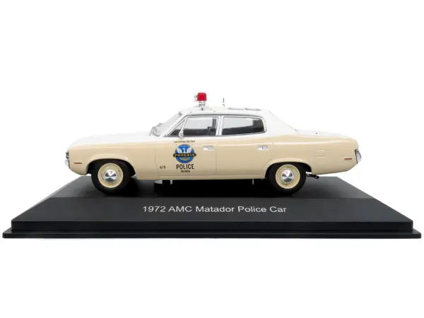 1972 AMC Matador Police Car "Phoenix Police Department" White and Beige 1/43 Diecast Model by Iconic Replicas #3