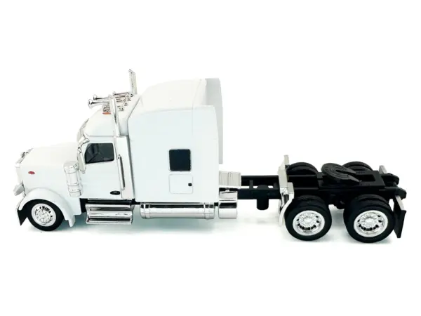 Peterbilt 589 with Stand Up Sleeper Cab White 1/87 (HO) Plastic Model Car by HO Logistics #2