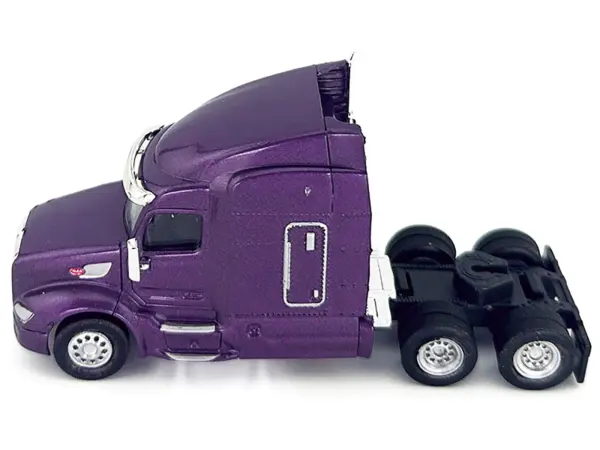 Peterbilt 579 Sleeper Cab Purple Metallic 1/87 (HO) Plastic Model Car by HO Logistics #3