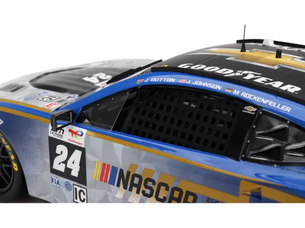 Chevrolet Camaro ZL1 #24 Jenson Button - Jimmie Johnson - Mike Rockenfeller (Post-Race Weathered Version) "Hendrick Motorsports - NASCAR Next Gen Garage 56" Innovative "24 Hours of Le Mans" (2023) 1/18 Model Car by Top Speed #2