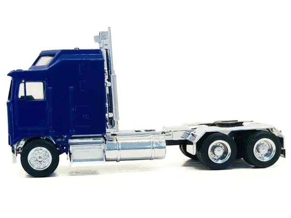 Kenworth K100 with 1-Bar Grill and X-Long Chrome Chassis Blue 1/87 (HO) Plastic Model Car by Promotex #2
