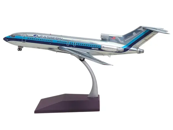 Boeing 727-100 Commercial Aircraft "Eastern Air Lines" (N8120N) Silver with Blue Stripes "Gemini 200" Series 1/200 Diecast Model Airplane by GeminiJets #2