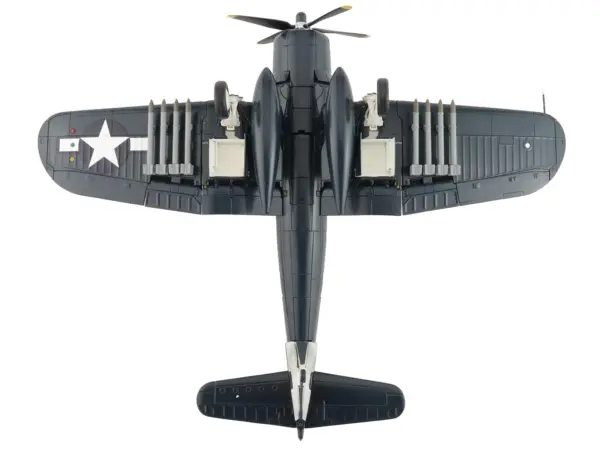 Vought F4U-4 Corsair Aircraft "N51 John Glenn VMF-155 China" (1945) United States Marine Corps "Air Power Series" 1/48 Diecast Model by Hobby Master #4