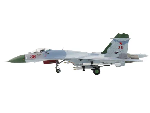 Sukhoi Su-27 Flanker-B Fighter Aircraft "Red 36 Barents Sea 941st IAP" (1987) Soviet Air Force "Air Power Series" 1/72 Diecast Model by Hobby Master #2