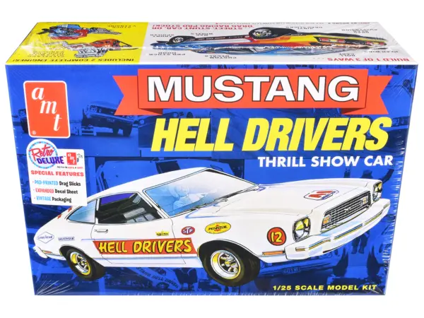 Skill 2 Model Kit 1977 Ford Mustang "Hell Drivers" Thrill Show Car 1/25 Scale Model by AMT #1