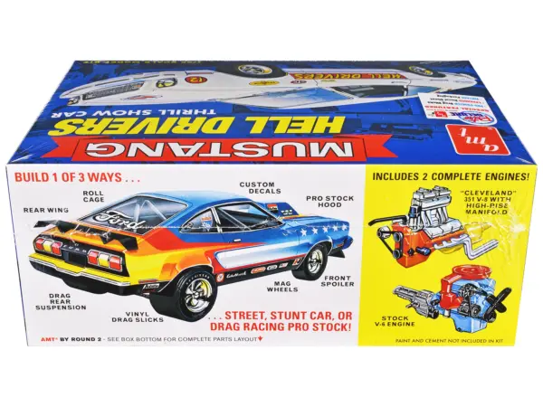 Skill 2 Model Kit 1977 Ford Mustang "Hell Drivers" Thrill Show Car 1/25 Scale Model by AMT #2